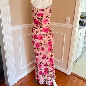 Floral Pink Maxi Dress